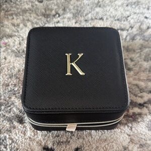 Black Monogram Jewelry Case